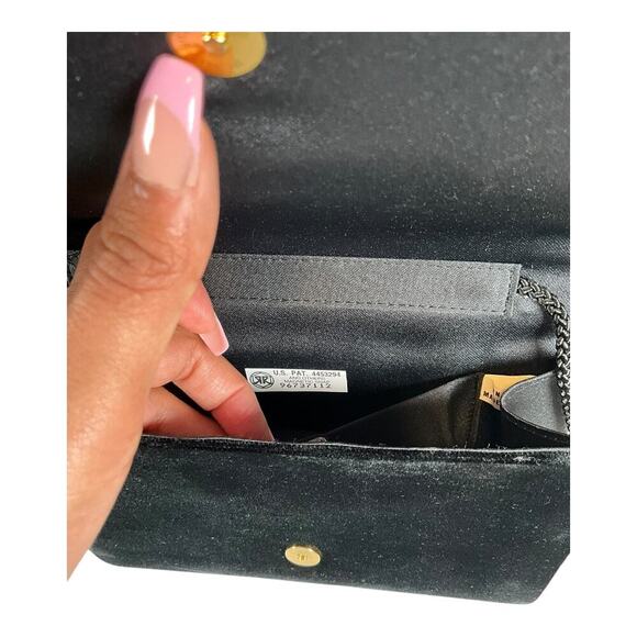 Vintage Partners Mervyns Womens Black Satin Lined Suede Shoulder Bag/Purse OS - Picture 10 of 10